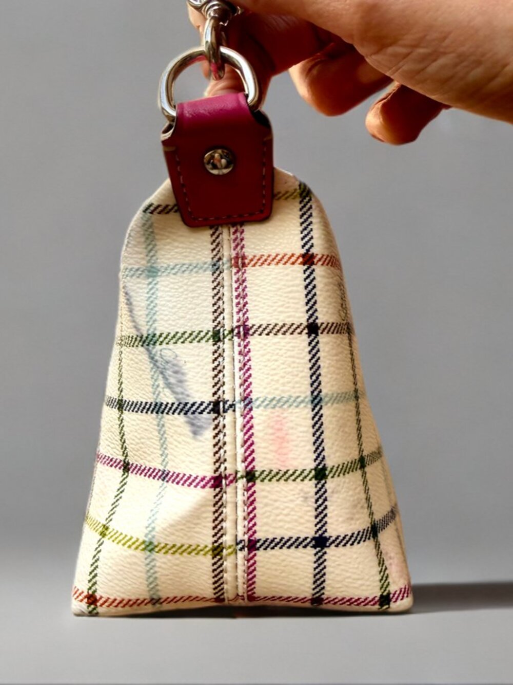 Coach Coated Canvas Heritage Stripe Tattersall Mini Hobo Bag - Picture 3 of 12